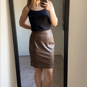 Faux Leather Pencil Skirt